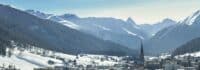 Ausblick in die Berge Davos