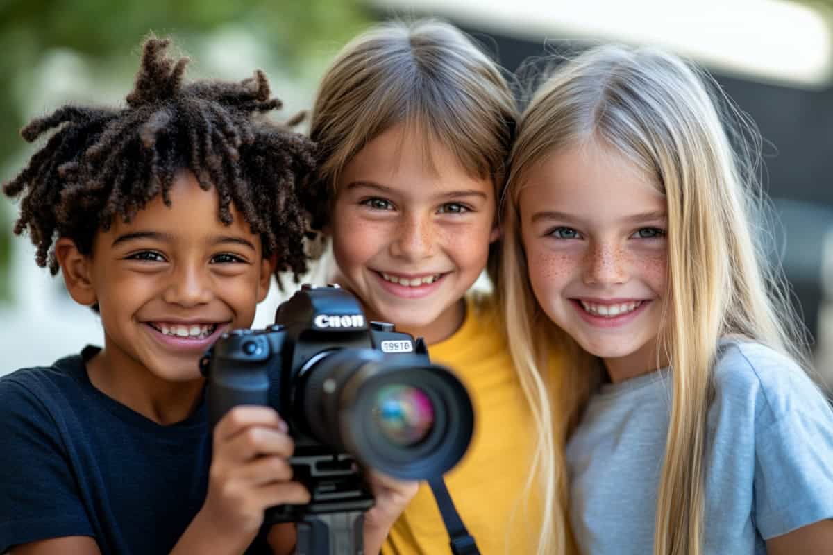 Kinder auf Film Klassenfahrt