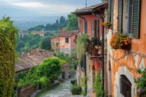 Ein landestypisches Dorf auf der Klassenfahrt nach Italien