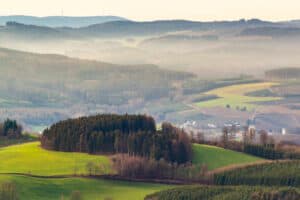 Schöne Landschaft im Sauerland, Wanderung Rothaargebirge